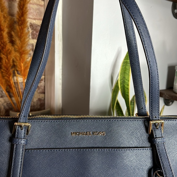 Michael Kors Ciara Navy Tote - Picture 17 of 17
